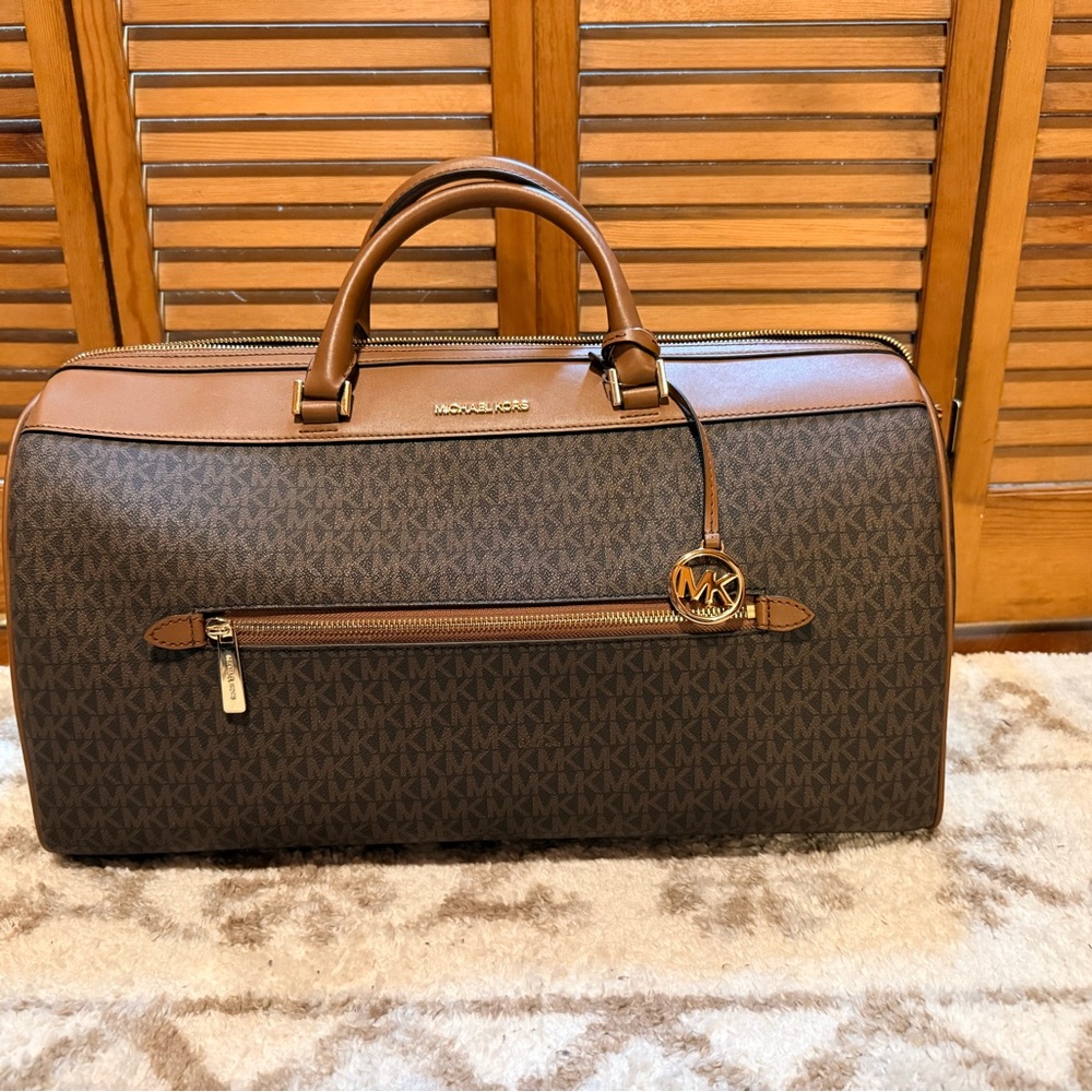 Michael Kors Signature Brown Duffel Bag